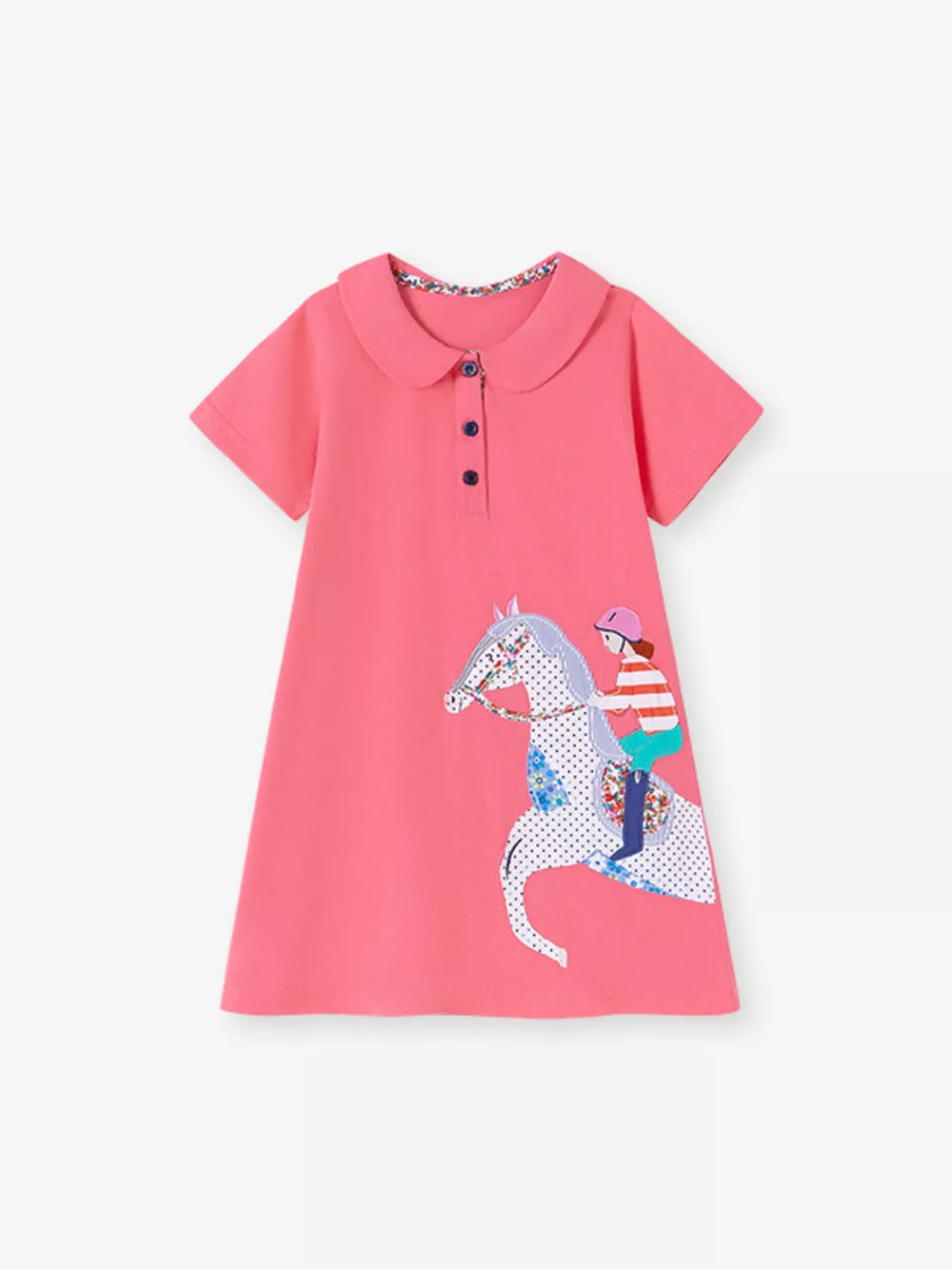 Children's Equestrian Short Sleeve Polo Dress, image 6