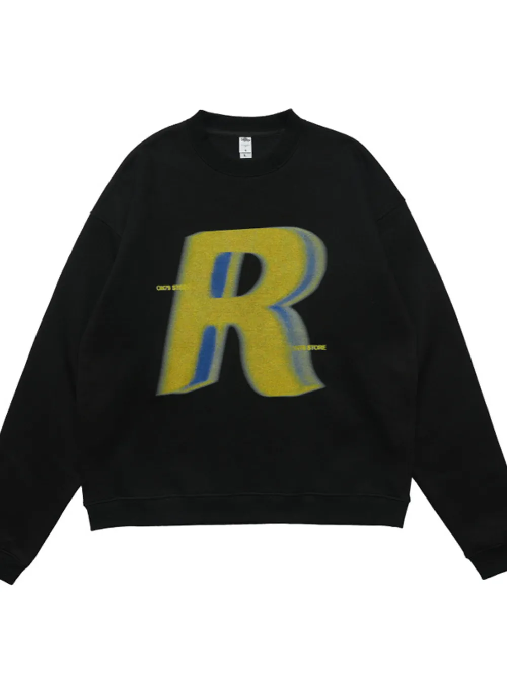 Men's Letter R Drop Shoulder Sweatshirt