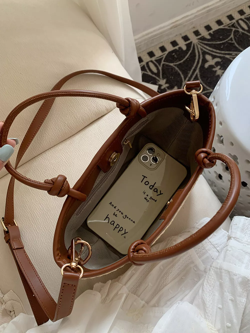 Straw Woven Crossbody Bag, image 6