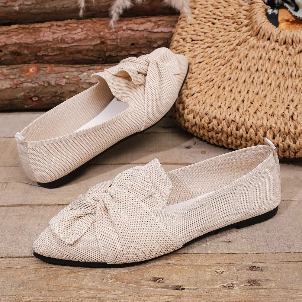 Bow Point Toe Flats Slip-Ons, image 7