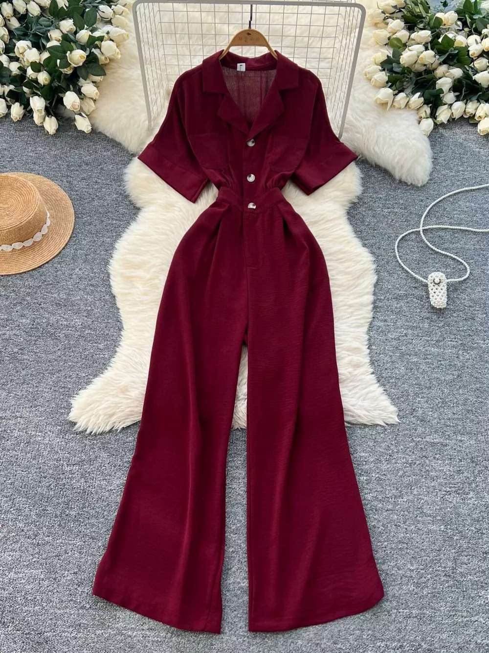Tie Waist Wide Leg Jumpsuit, image 10