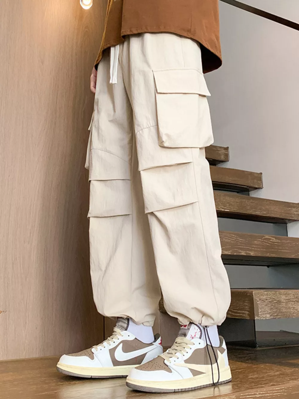 Men's Plus Size Loose Fit Cargo Pants, image 5