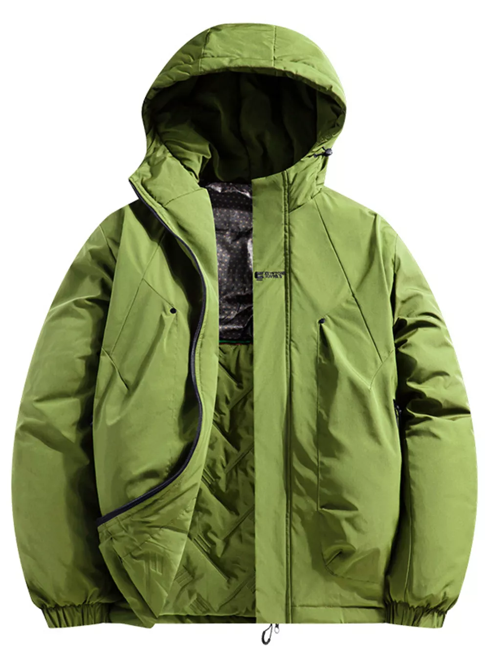 Men's Full Size Hooded Padded Winter Coat Plus Size, image 5