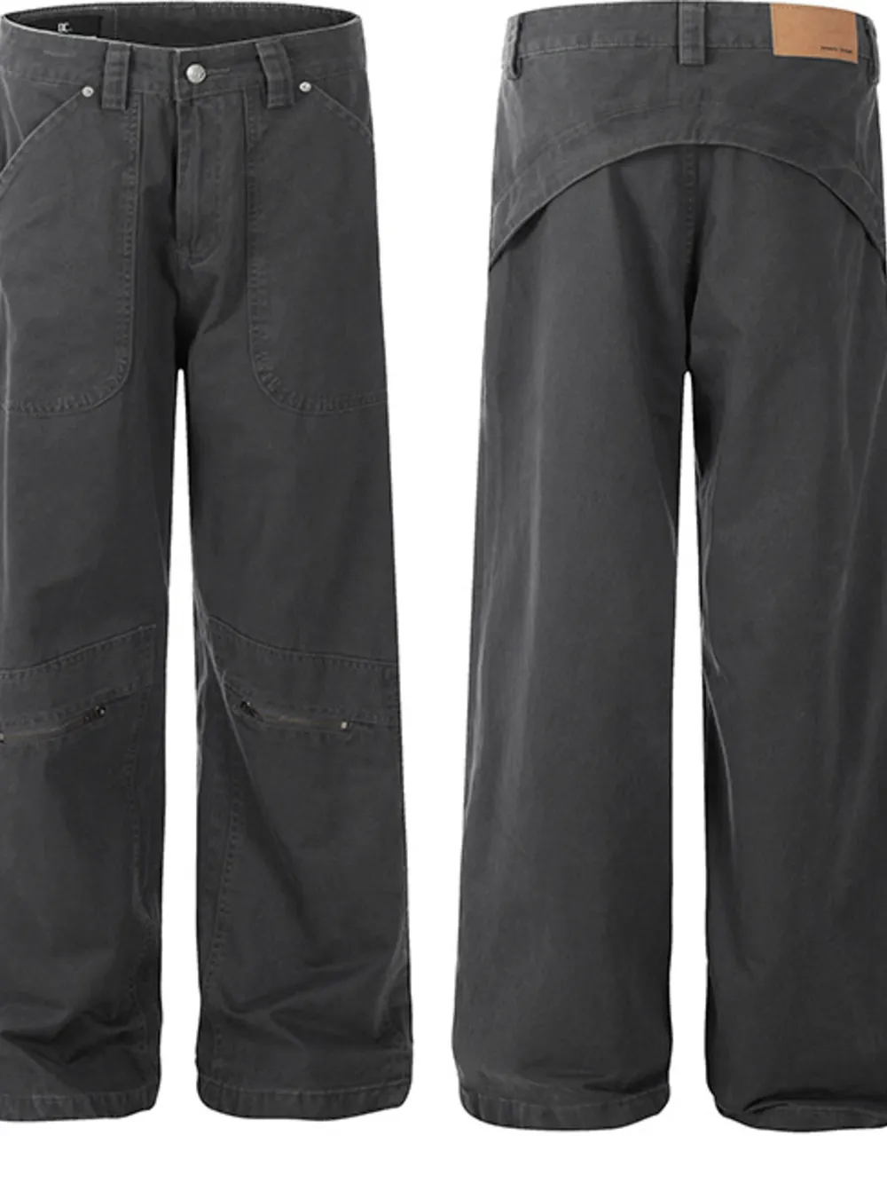Men's Oversized Wide Leg Jeans with Multiple Pockets, image 4