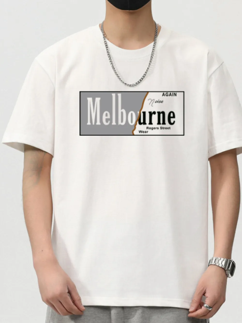 Men's Plus Size Round Neck Short Sleeve T-Shirt, image 5