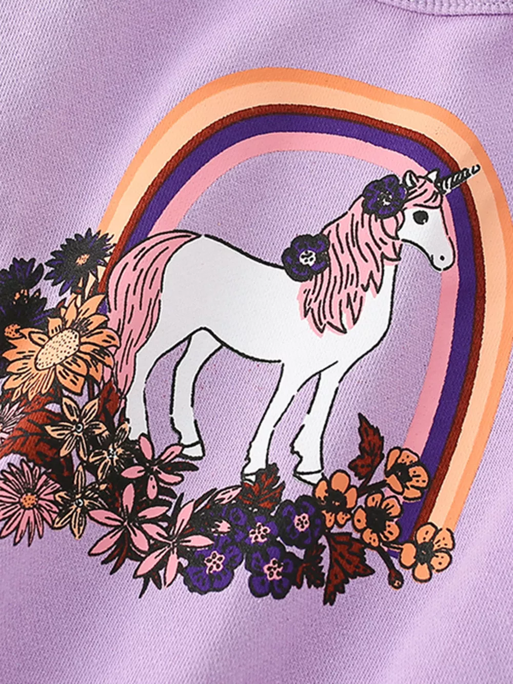 Children's Unicorn Rainbow Graphic Crew Neck Sweatshirt, image 6