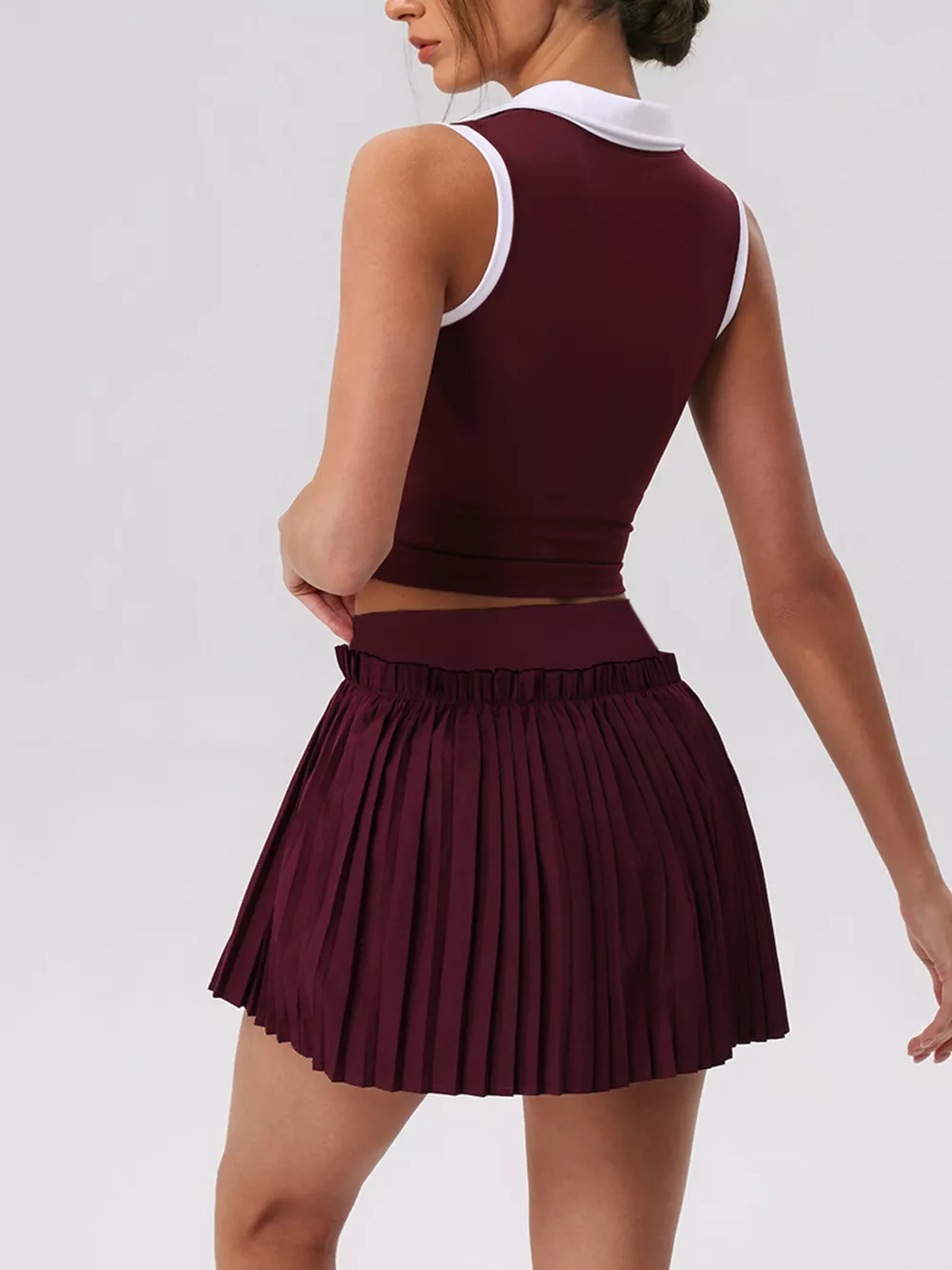 Sleeveless Top and Pleated Skirt Active Set, image 11