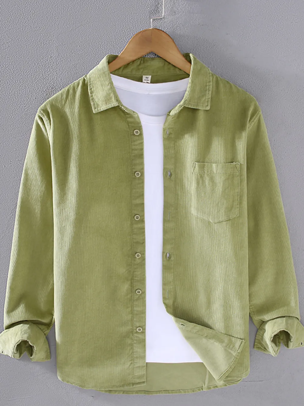 Men's Plus Size Button Up Long Sleeve Shirt, image 3