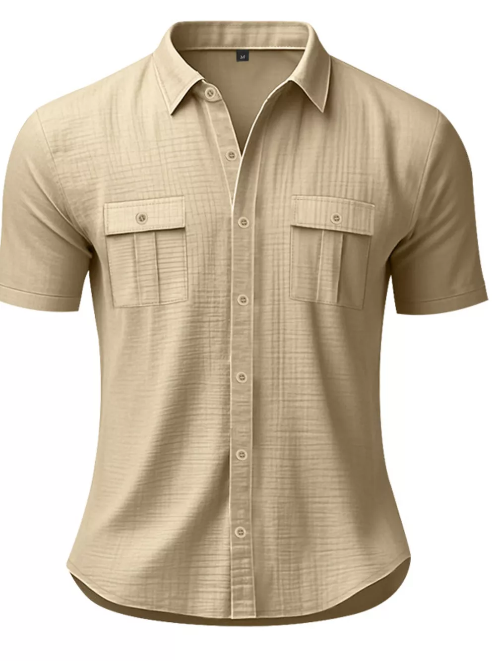Men's Full Size Short Sleeve Shirt with Pockets Plus Size, image 3