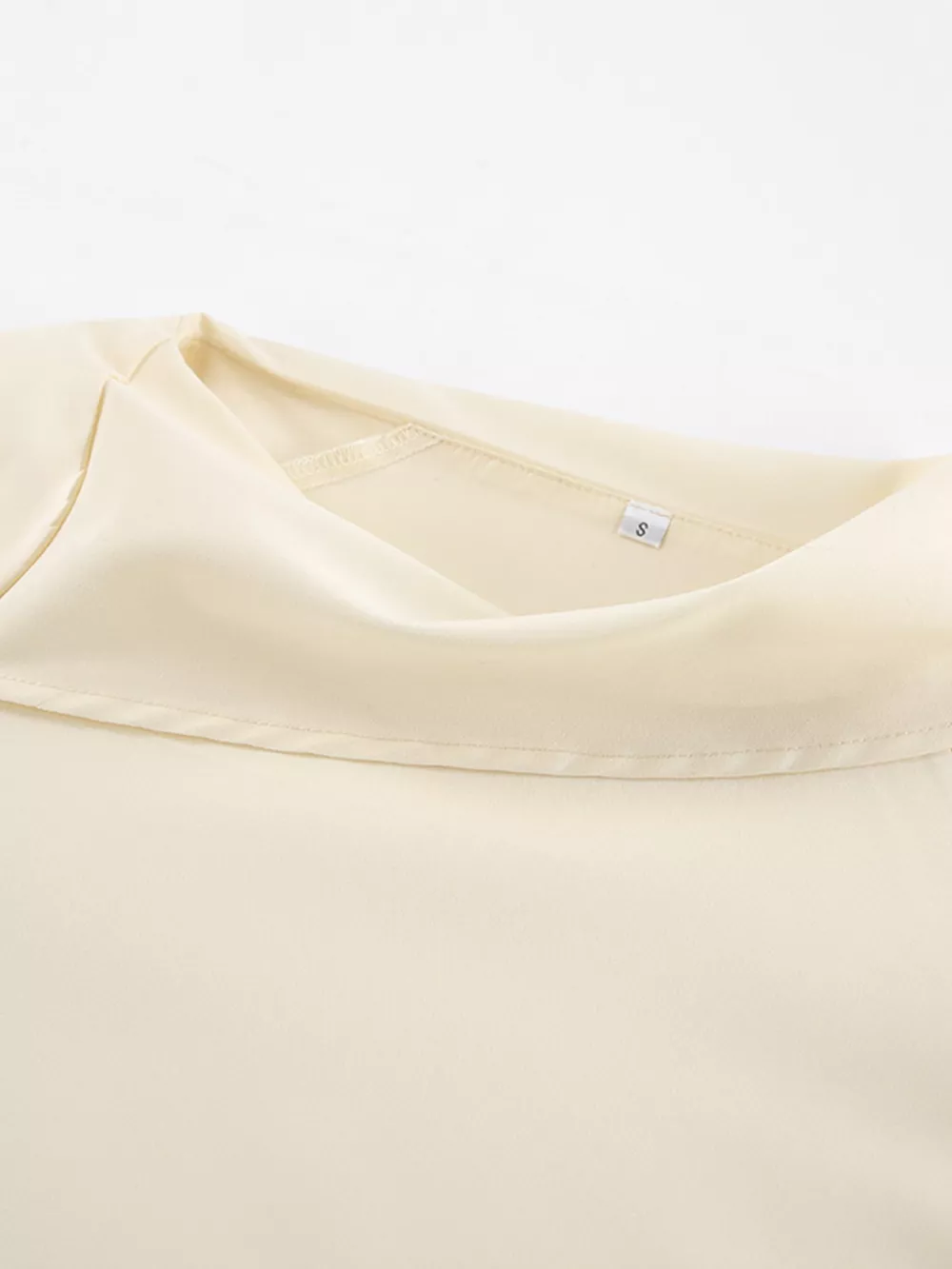 Asymmetrical High Collar Long Sleeve Blouse, image 12