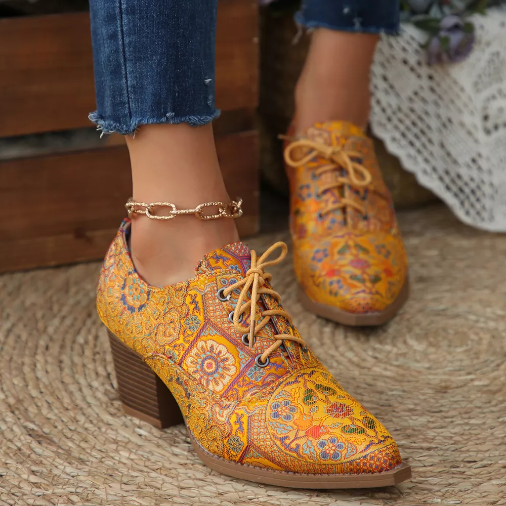 Point Toe Block Heels Ankle Boots, image 10