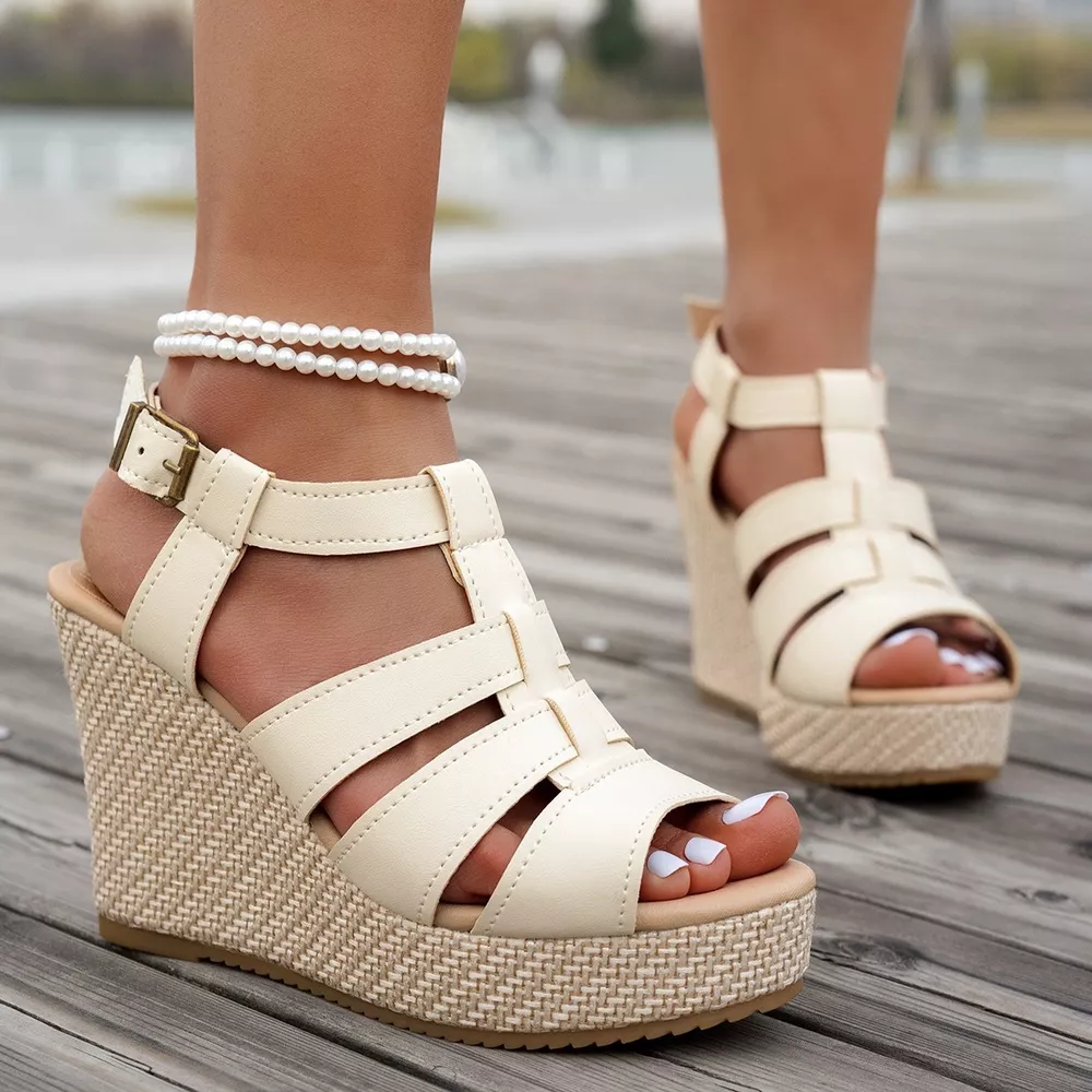 Open Toe Wedge Sandals, image 4