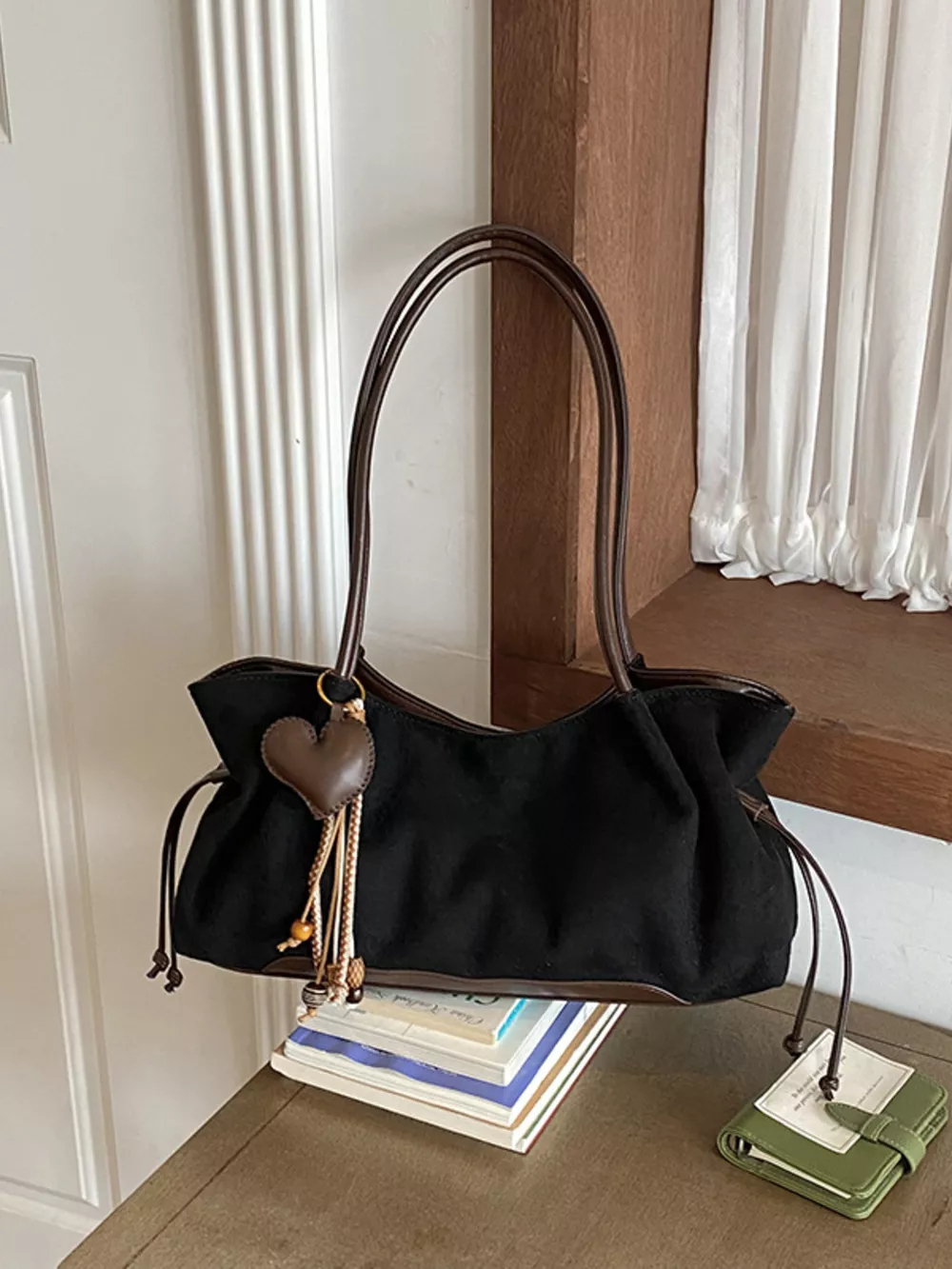 Vintage Drawstring Shoulder Bag, image 2