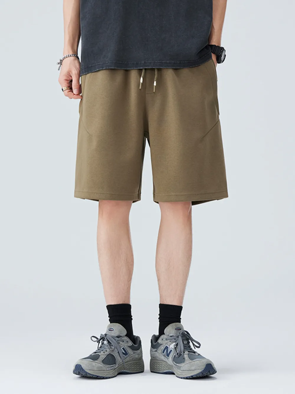 Men's Plus Size Drawstring Loose Fit Shorts, image 6