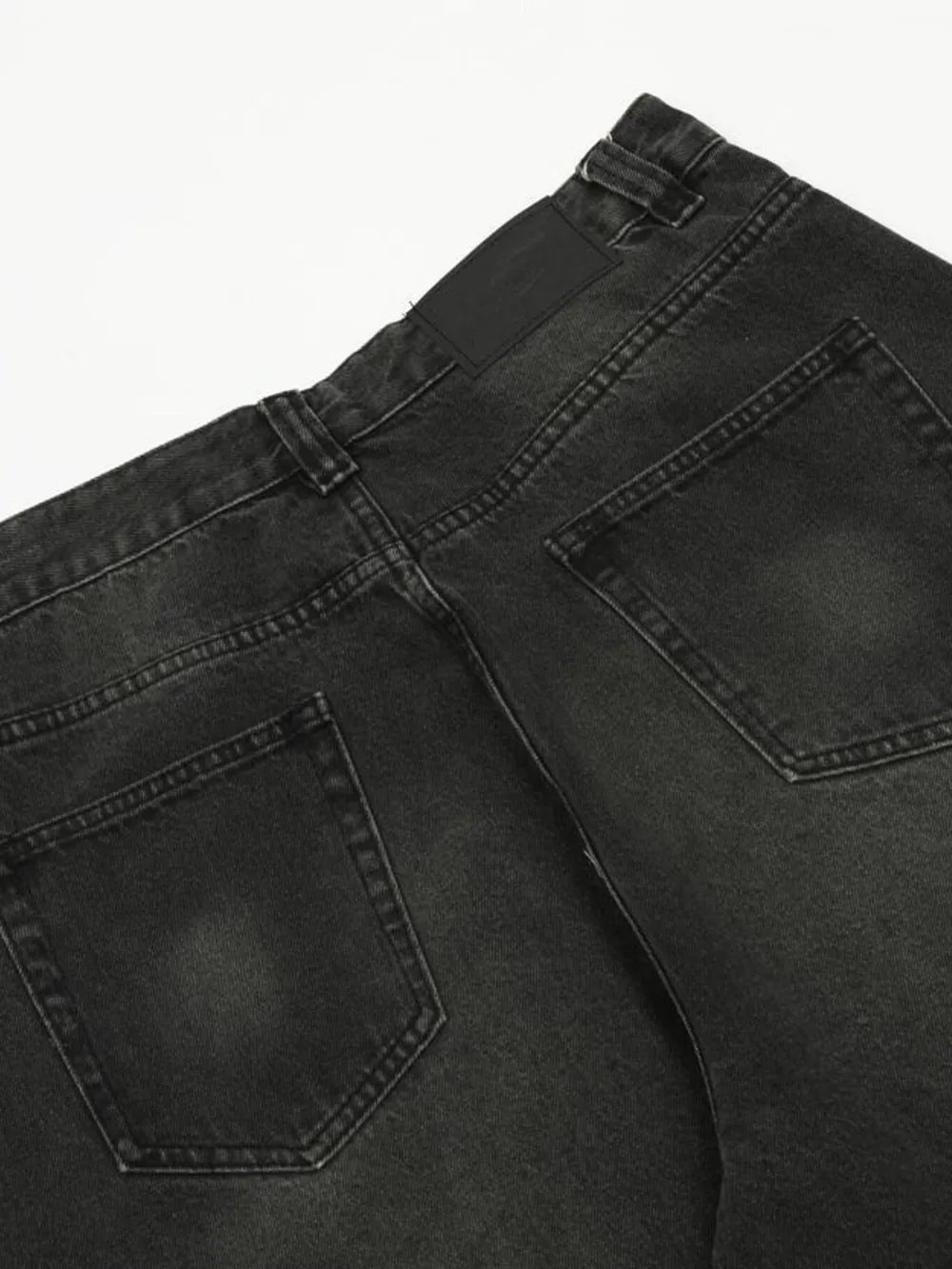 Men's Washed Wide-Leg Baggy Jeans, image 10