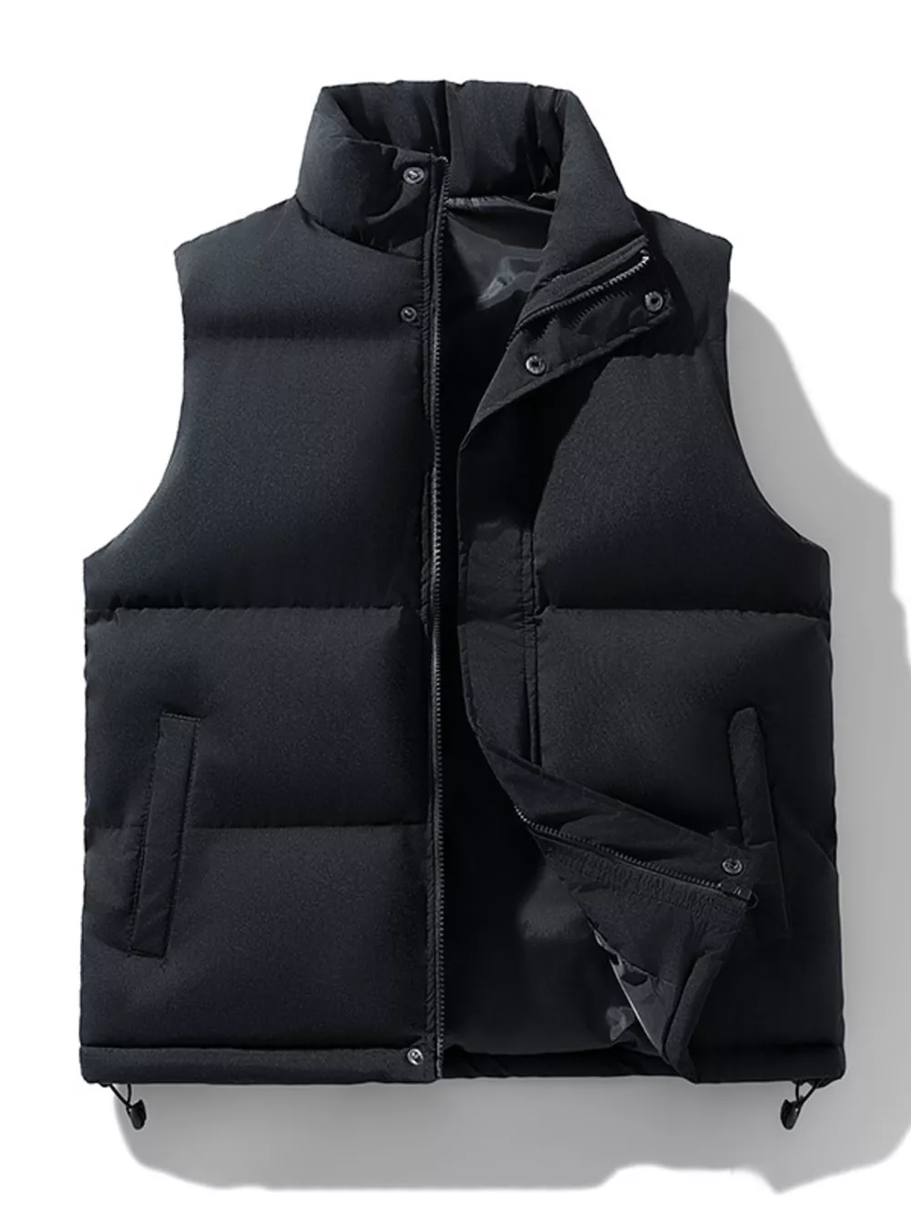 Men's Plus Size Zip Up Vest Coat