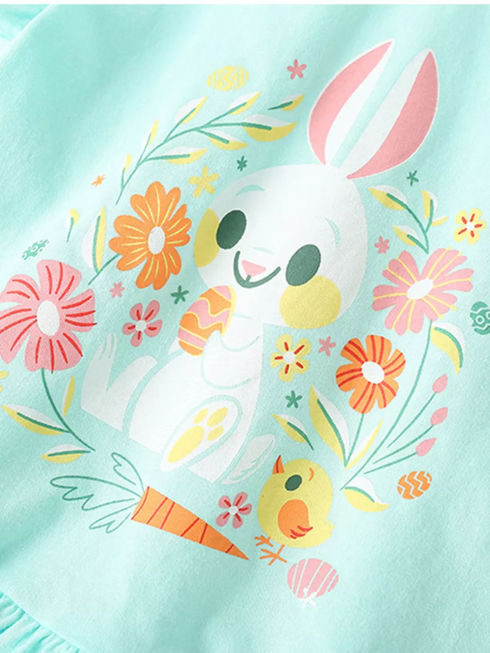 Children's Bunny Graphic Ruffle Hem T-Shirt, image 3