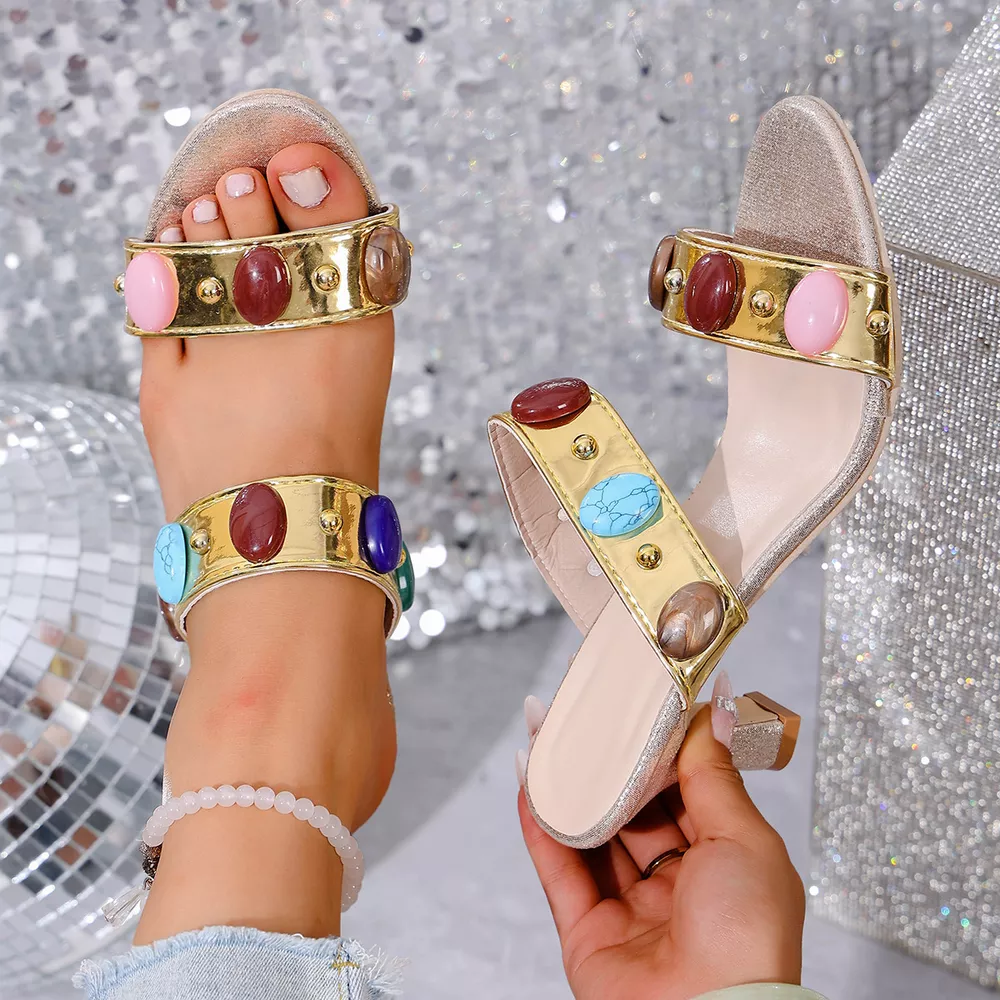 Open Toe Block Heels Sandals, image 7