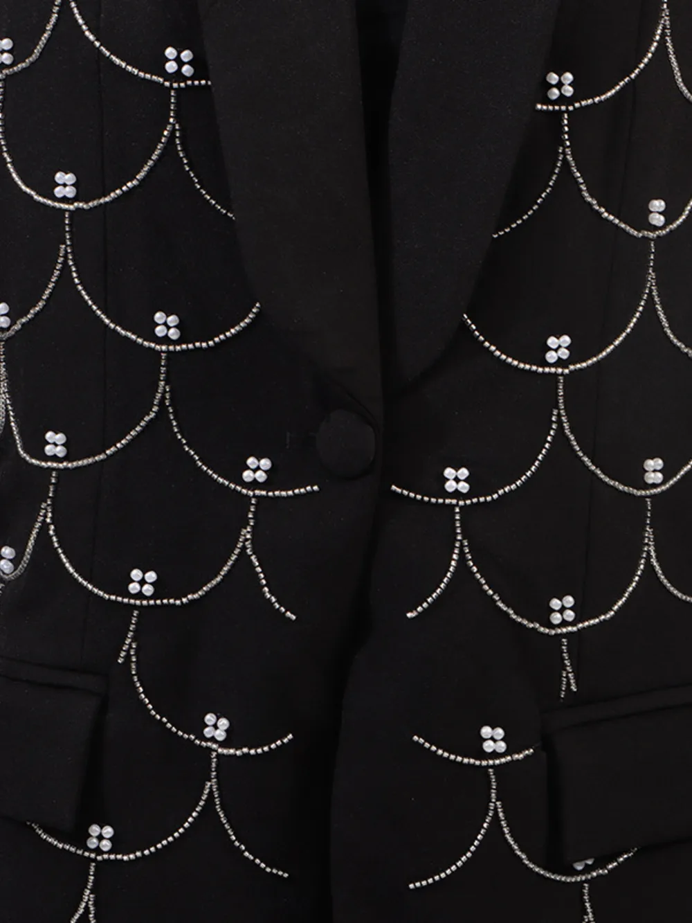 Pearl Detail Long Sleeve Blazer, image 12