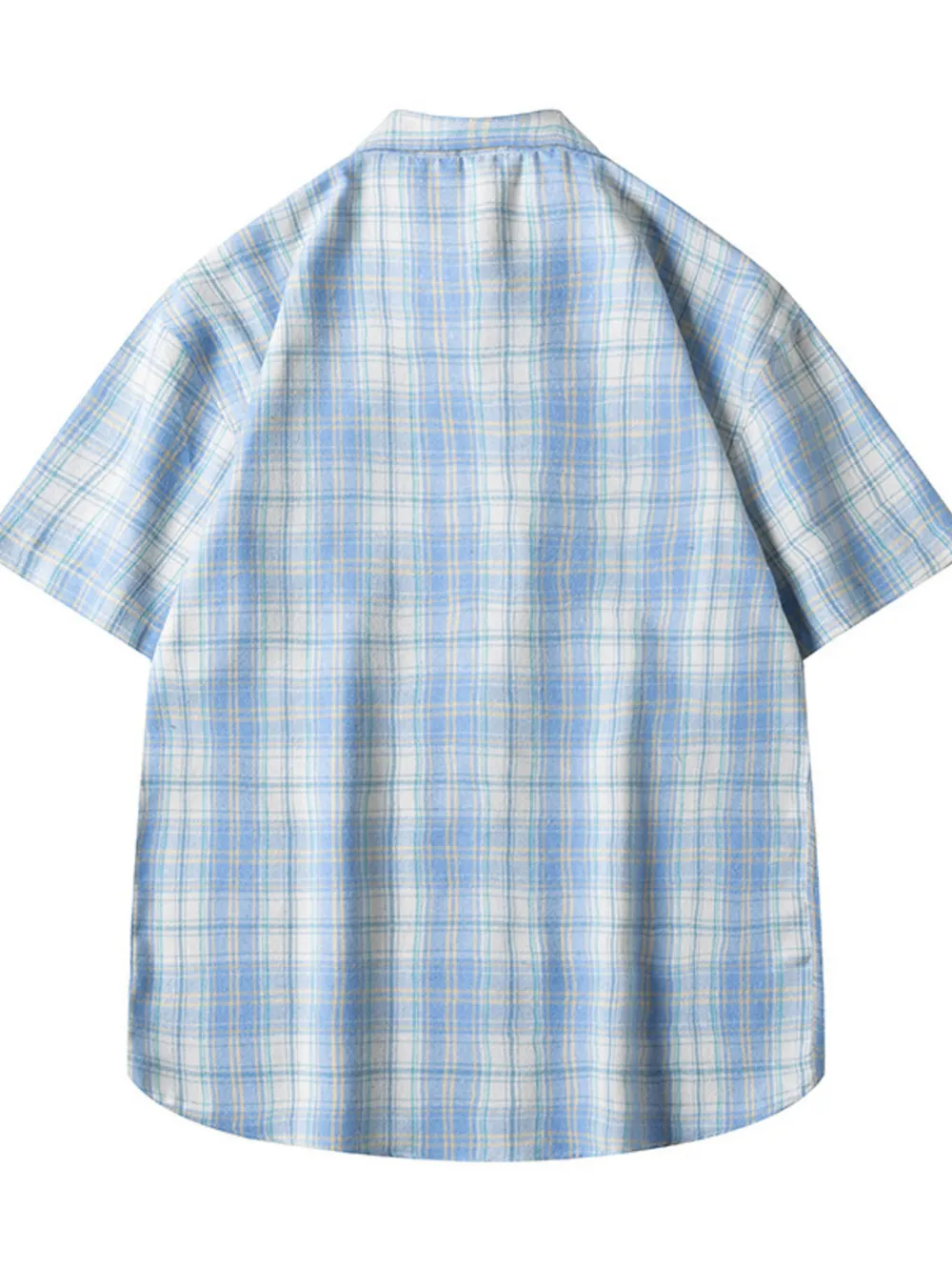 Men's Plus Size Casual Plaid Short Sleeve Shirt, image 3