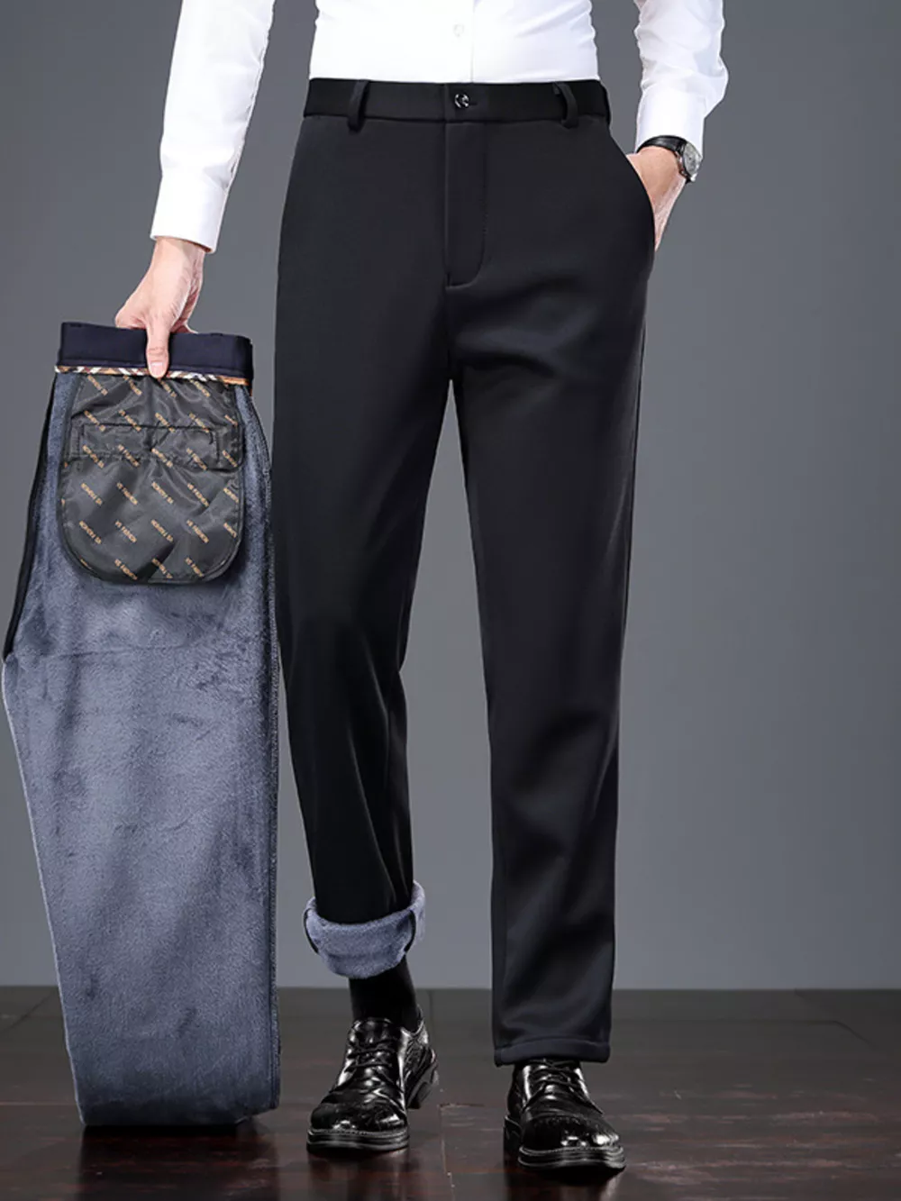 Men's Pocketed Thermal Straight Leg Pants