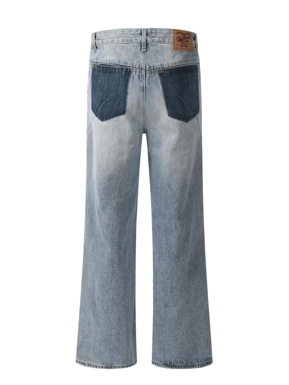 Men's Distressed Wide Leg Wash Jeans, image 3