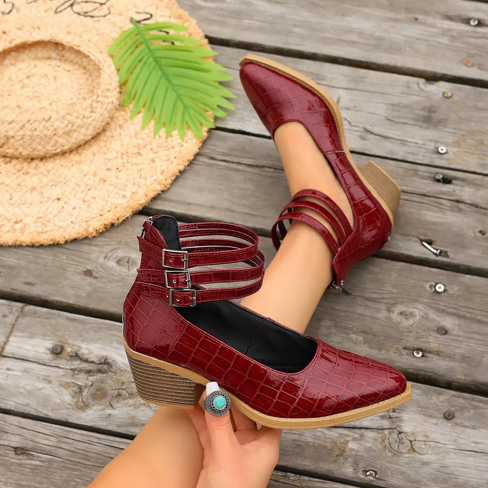 Point Toe Block Heels Pumps, image 15