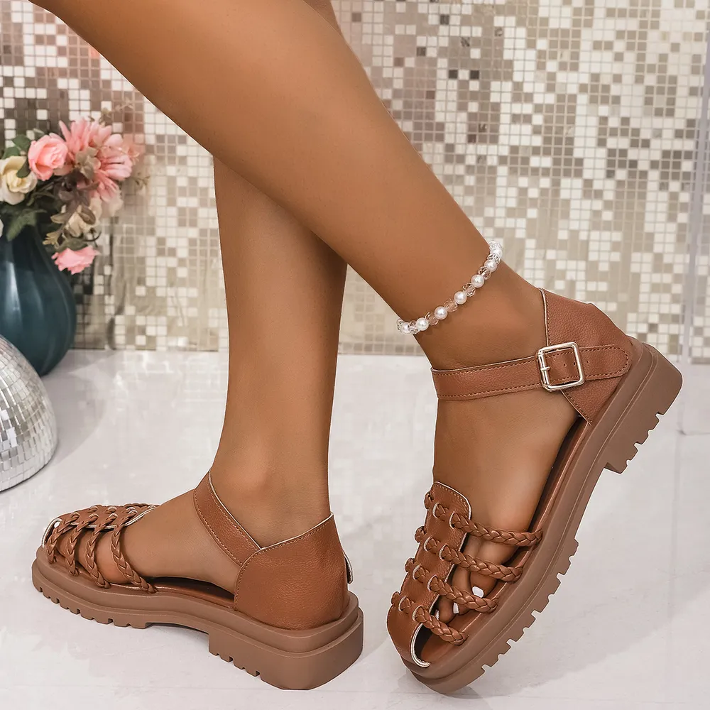 Braided Ankle Strap Sandals, image 10