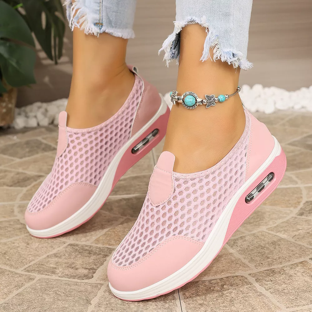 Breathable Mesh Wedge Slip-Ons, image 12