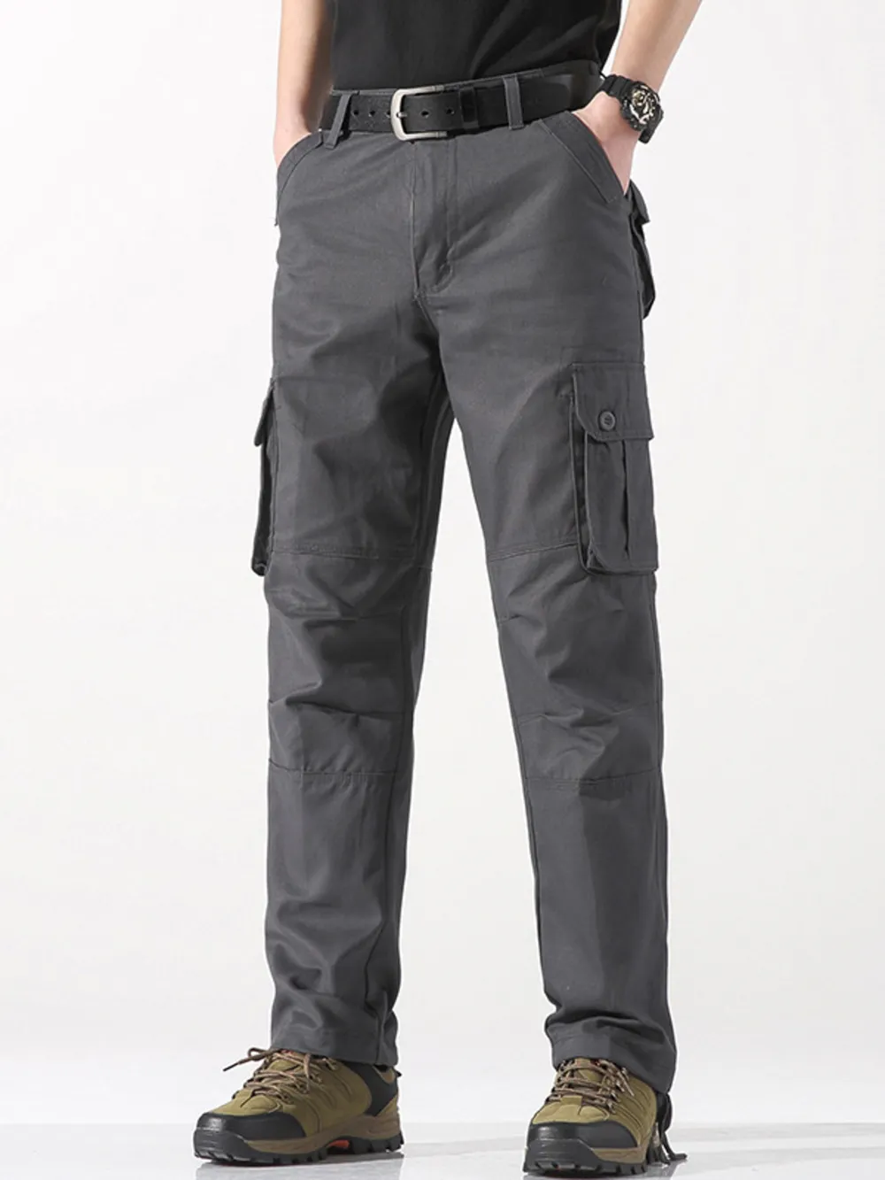 Men's Wide Leg Cargo Pants, image 7