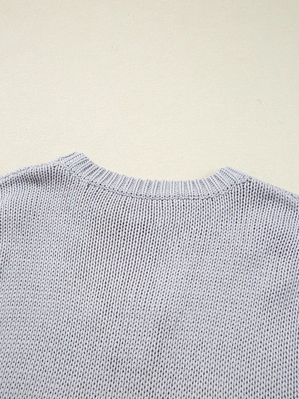 Bow Round Neck Short Sleeve Sweater, image 6
