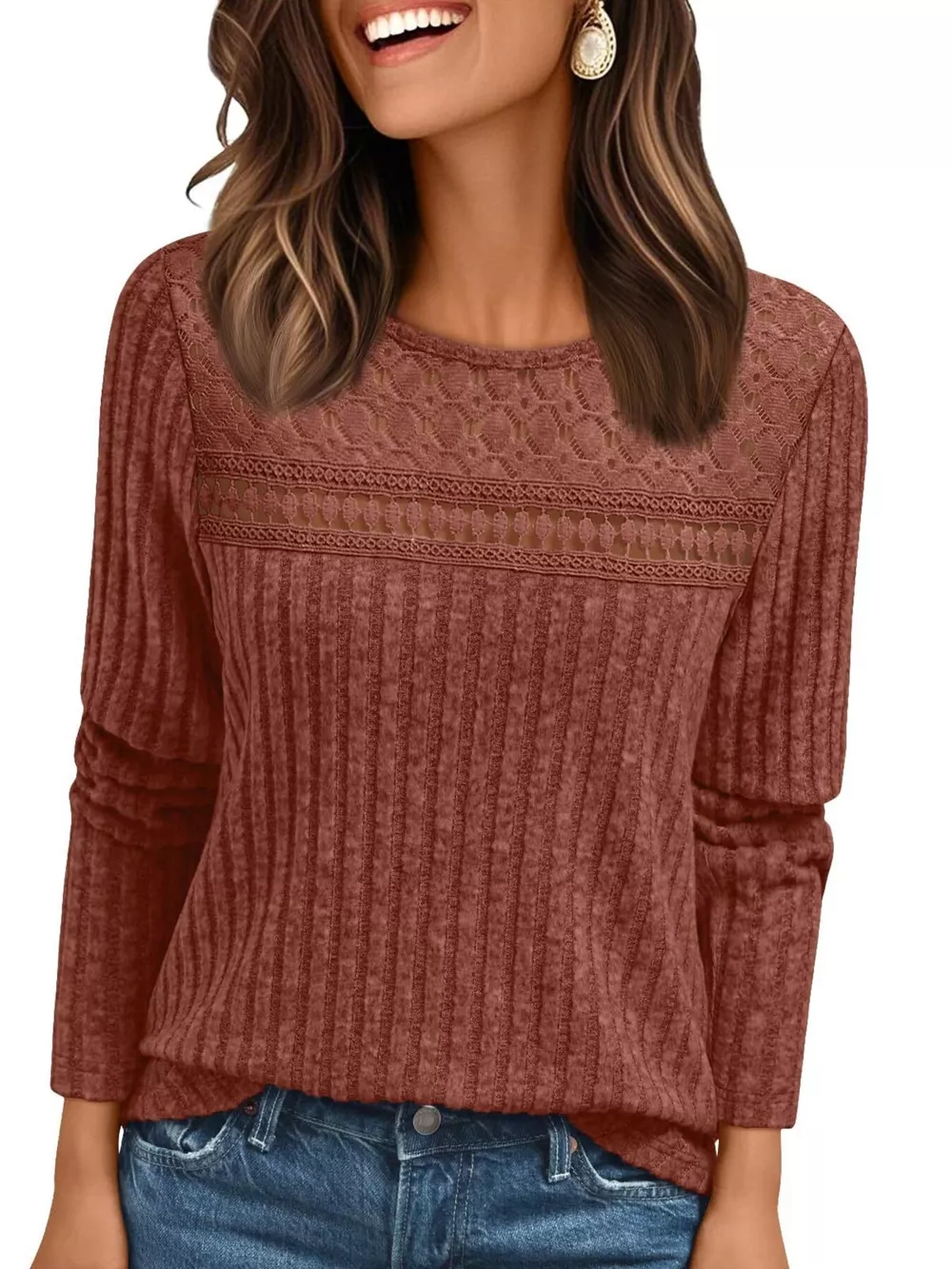 Ribbed Long Sleeve T-Shirt, image 11