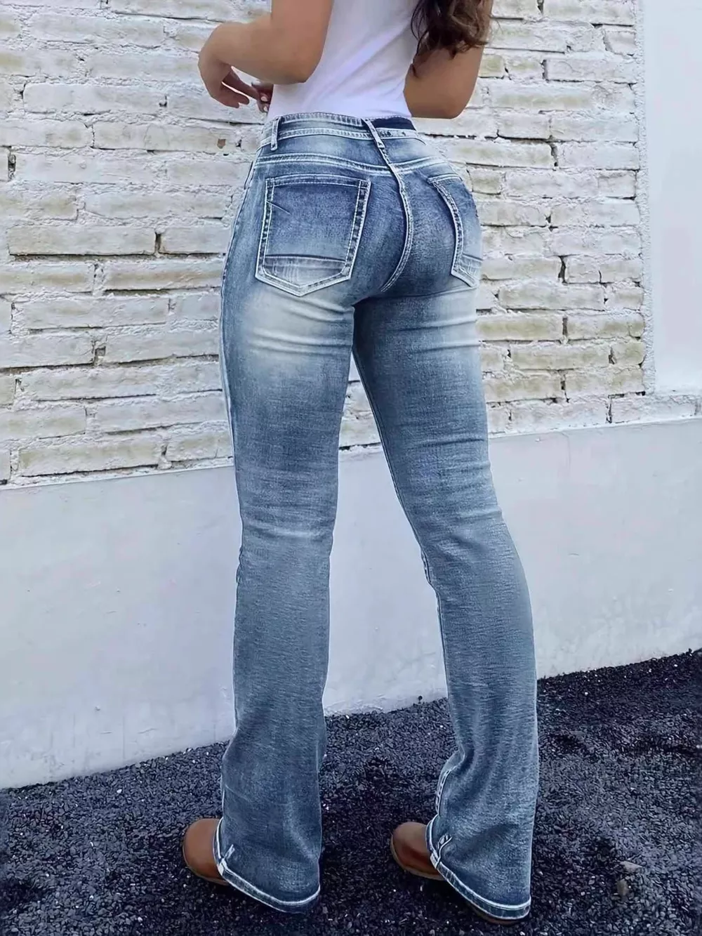 High Waist Bootcut Jeans, image 3