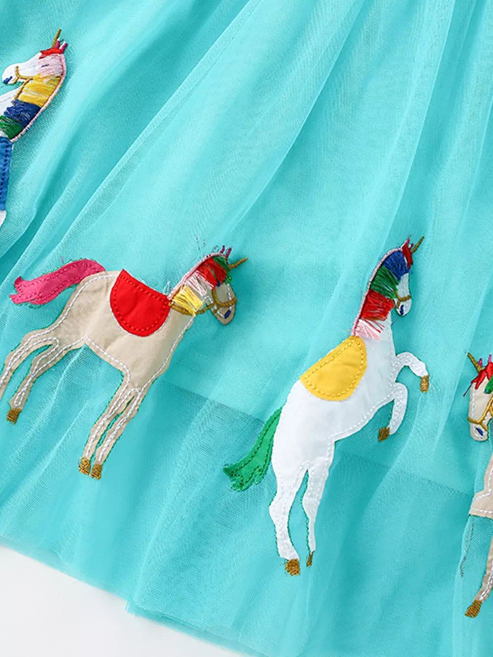 Children's Striped Unicorn Tulle Dress, image 5