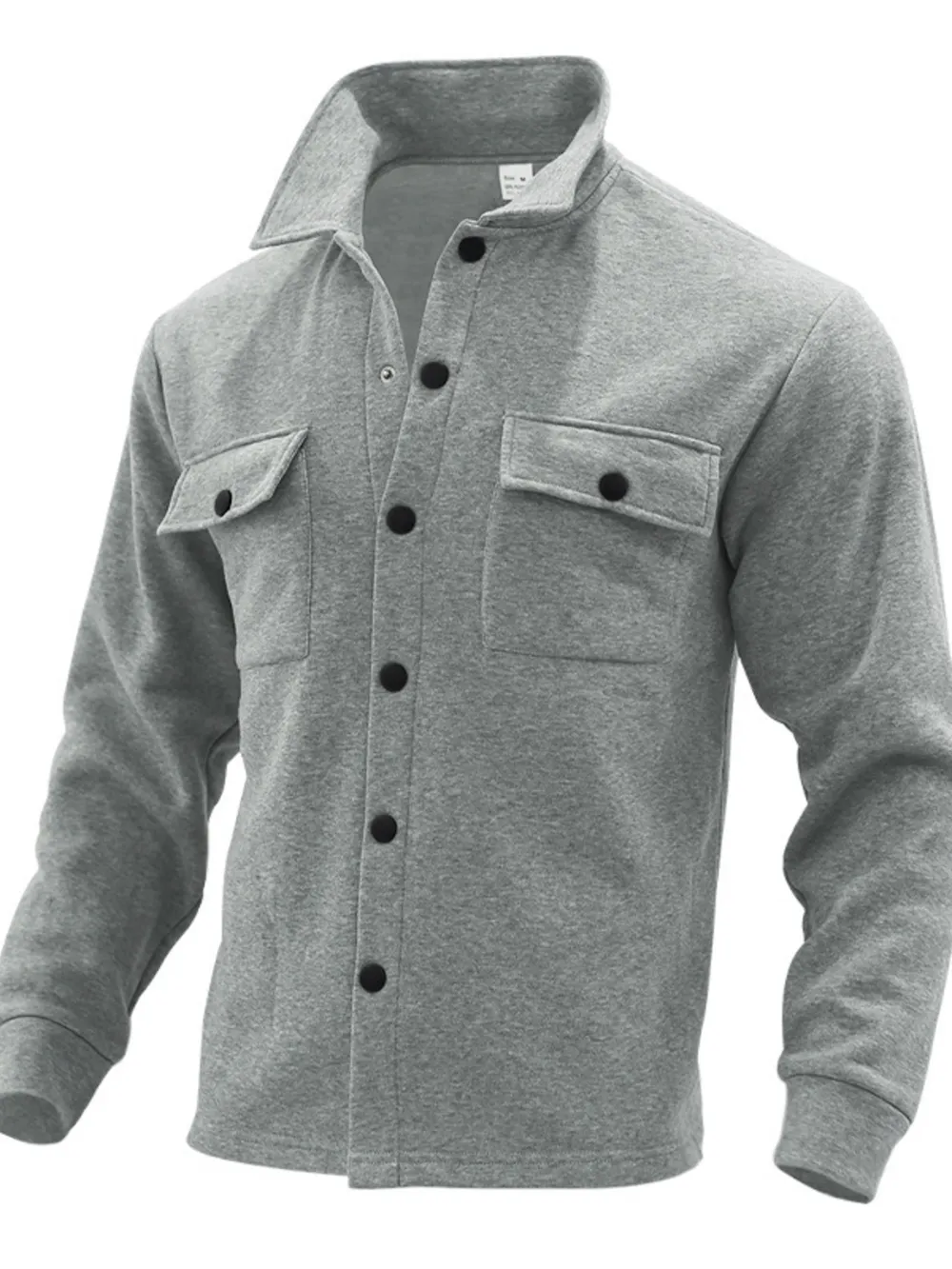 Men's Full Size Button Up Long Sleeve Jacket Plus Size, image 6