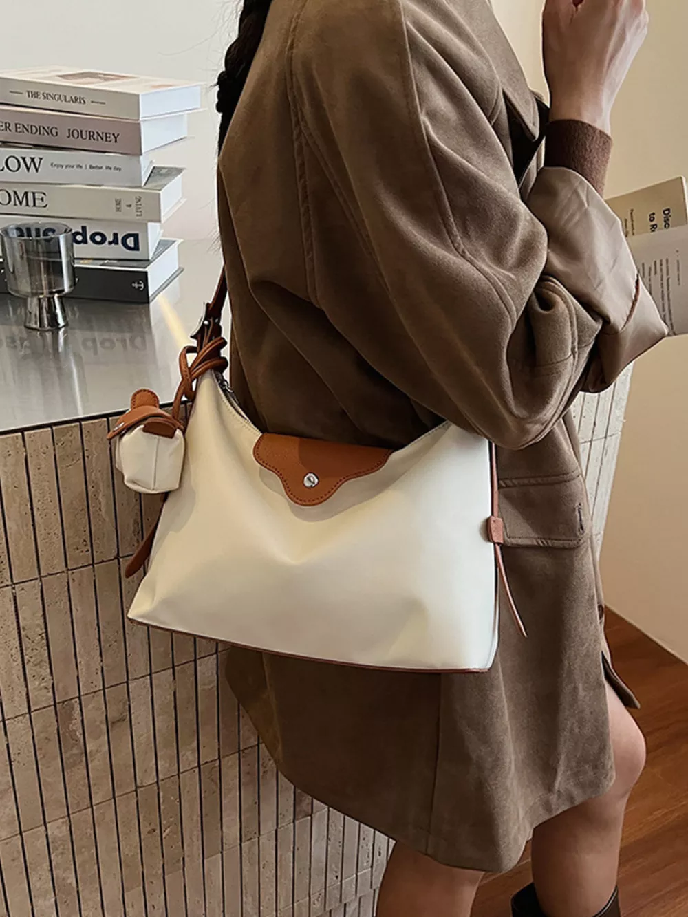 Hobo Crossbody Bag with Coin Purse, image 2