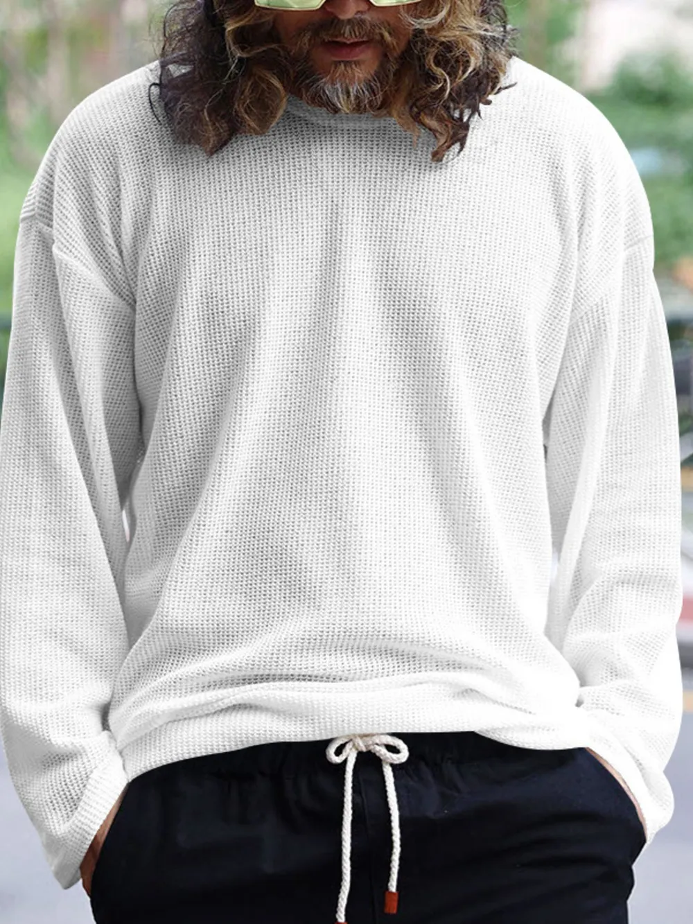 Men's Full Size Round Neck Long Sleeve Sweatshirt Plus Size, image 2