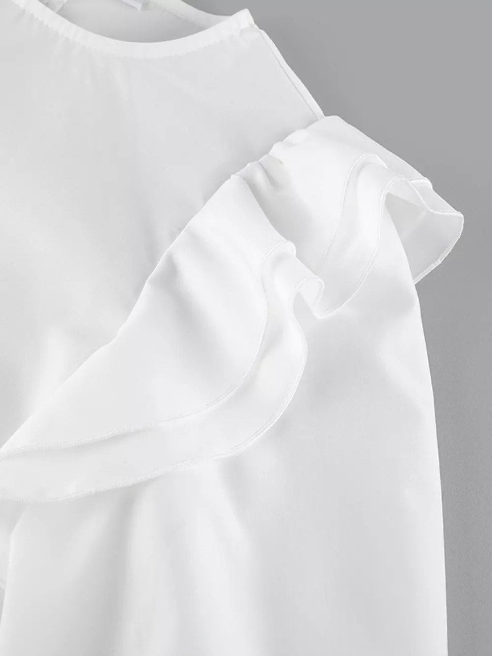 Ruffle Trim Long Sleeve Blouse, image 9