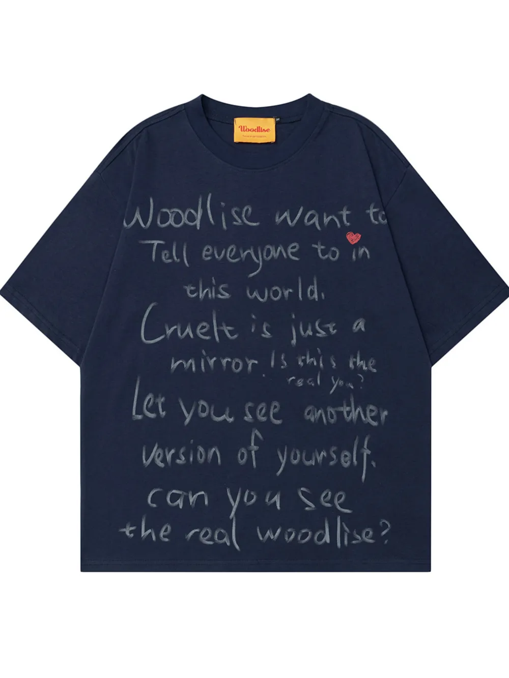 Men's Letter Round Neck Oversized T-Shirt, image 5