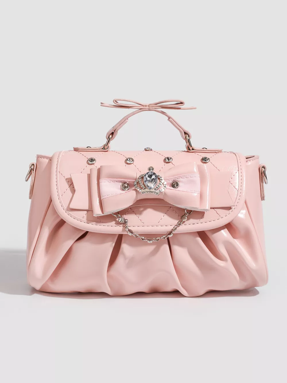 Ruched Bow Crossbody Bag, image 3