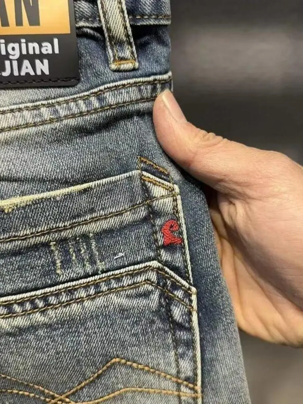 Men's Washed Denim Shorts, image 6