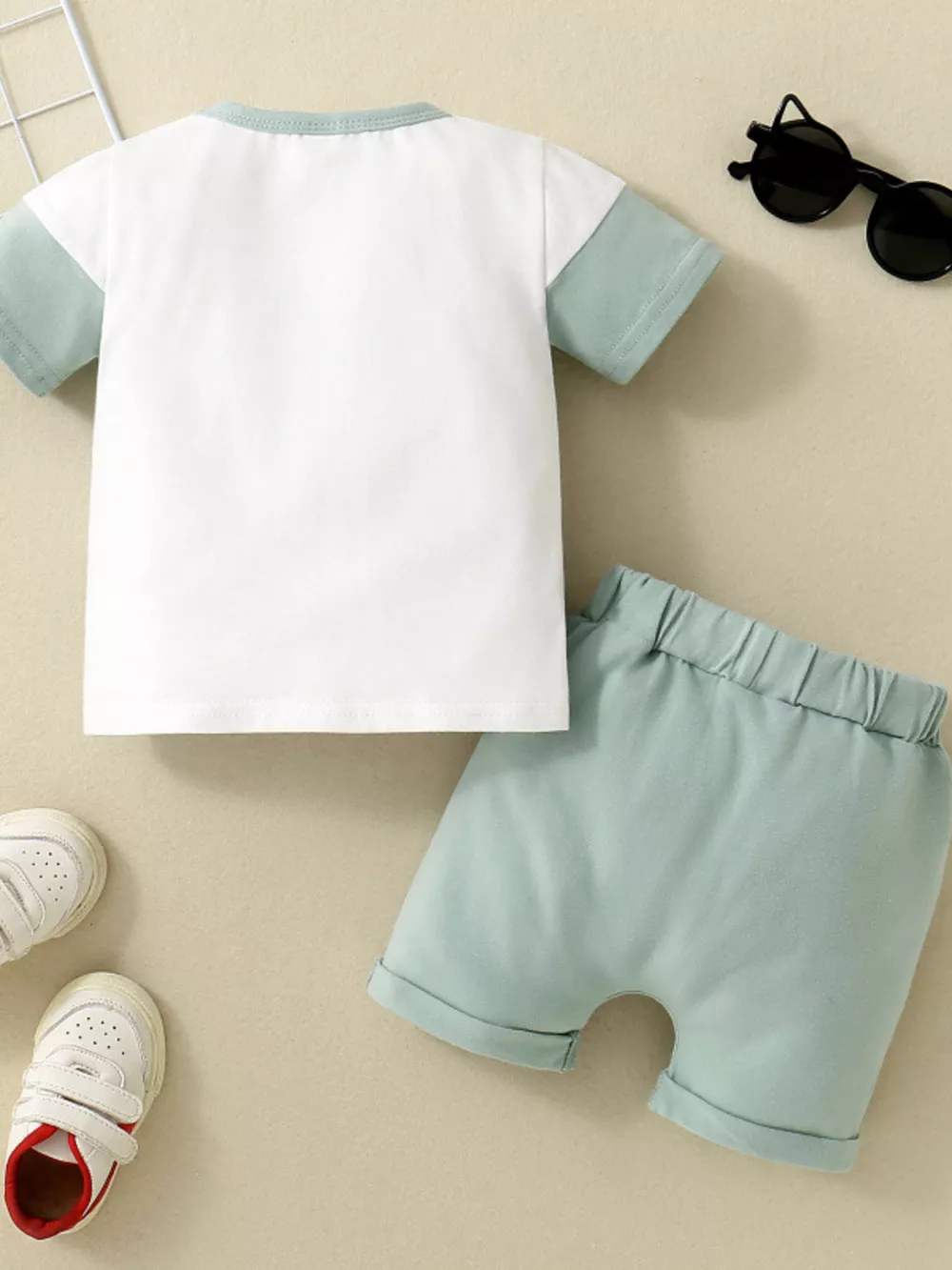 Children's Striped T-shirt and Shorts Set, image 16