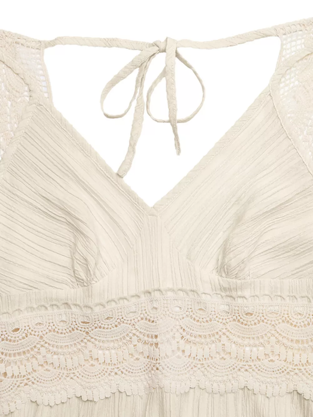 Lace Trim V-Neck Maxi Dress, image 7