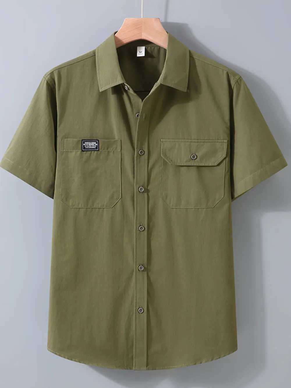 Men's Plus Size Button Up Short Sleeve Shirt, image 5