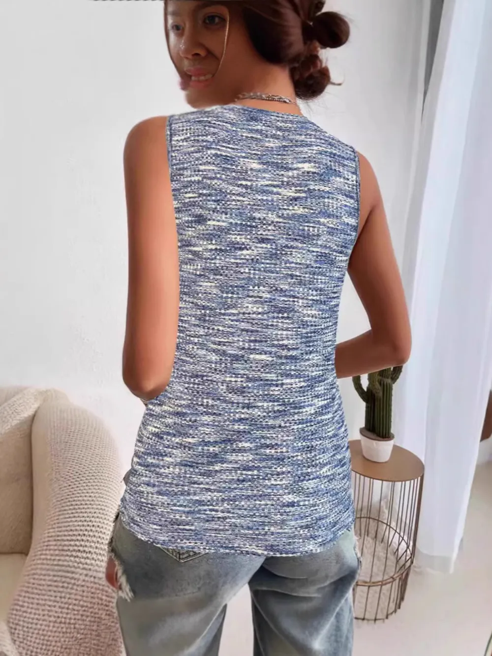 Full Size V-Neck Tank Plus Size, image 3