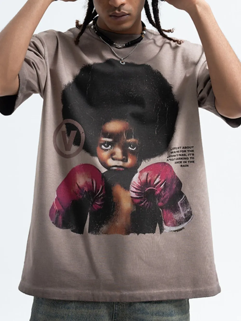 Men's Graphic Round Neck Short Sleeve T-Shirt, image 5