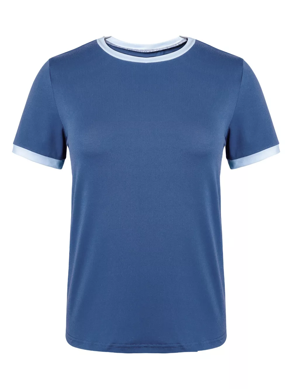 Casual Contrast Trim Short Sleeve T-Shirt, image 3