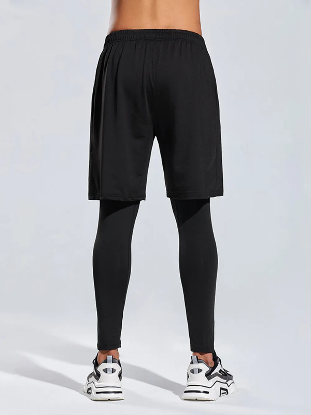 Men's Plus Size Elastic Waist Active Shorts, image 3