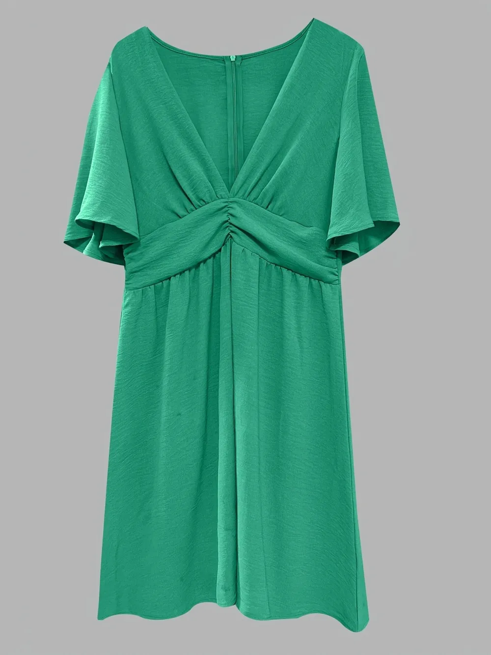 V-Neck Flutter Sleeve Summer Dress, image 3