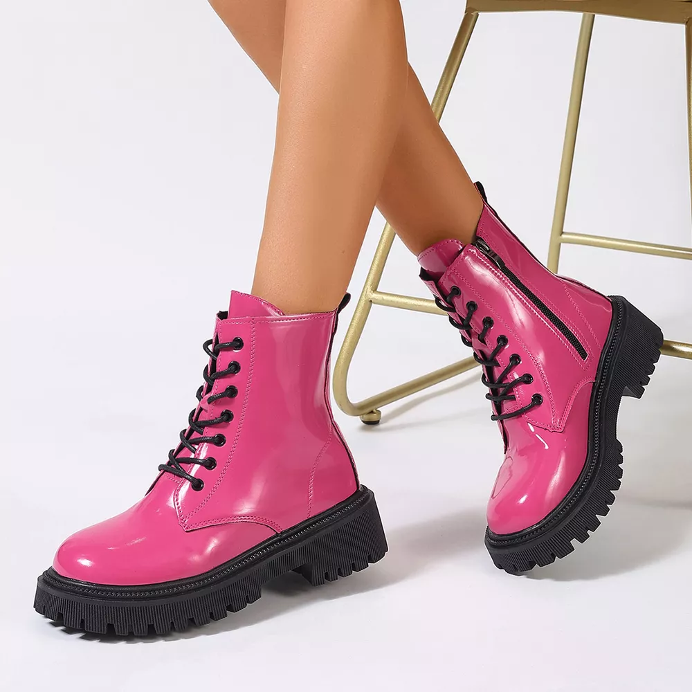 Lace-Up Platform Combat Boots, image 3